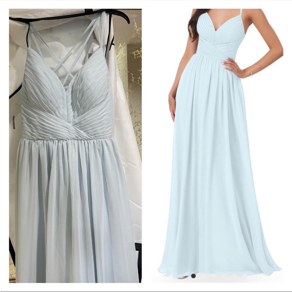 NWT Petite Azazie Daenerys Dress in Mist - Picture 8 of 8